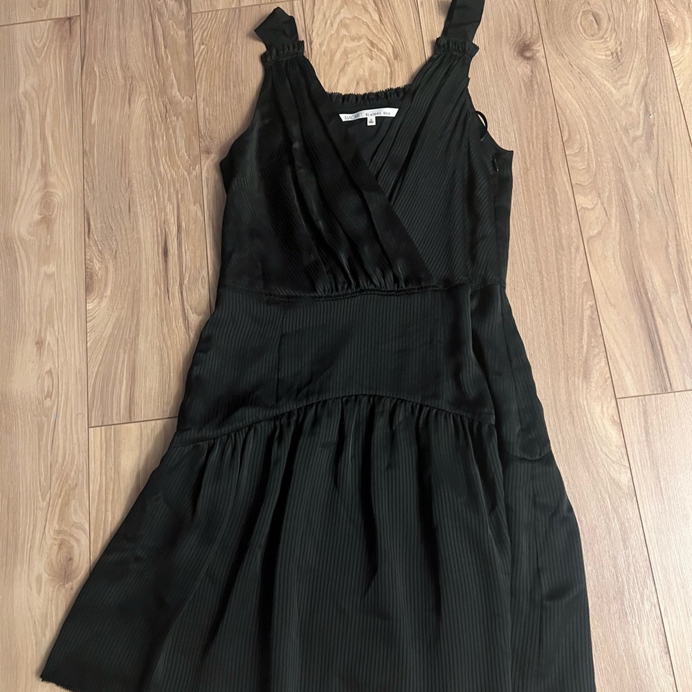 RACHEL Rachel Roy Black Ruched Midi Sundress
